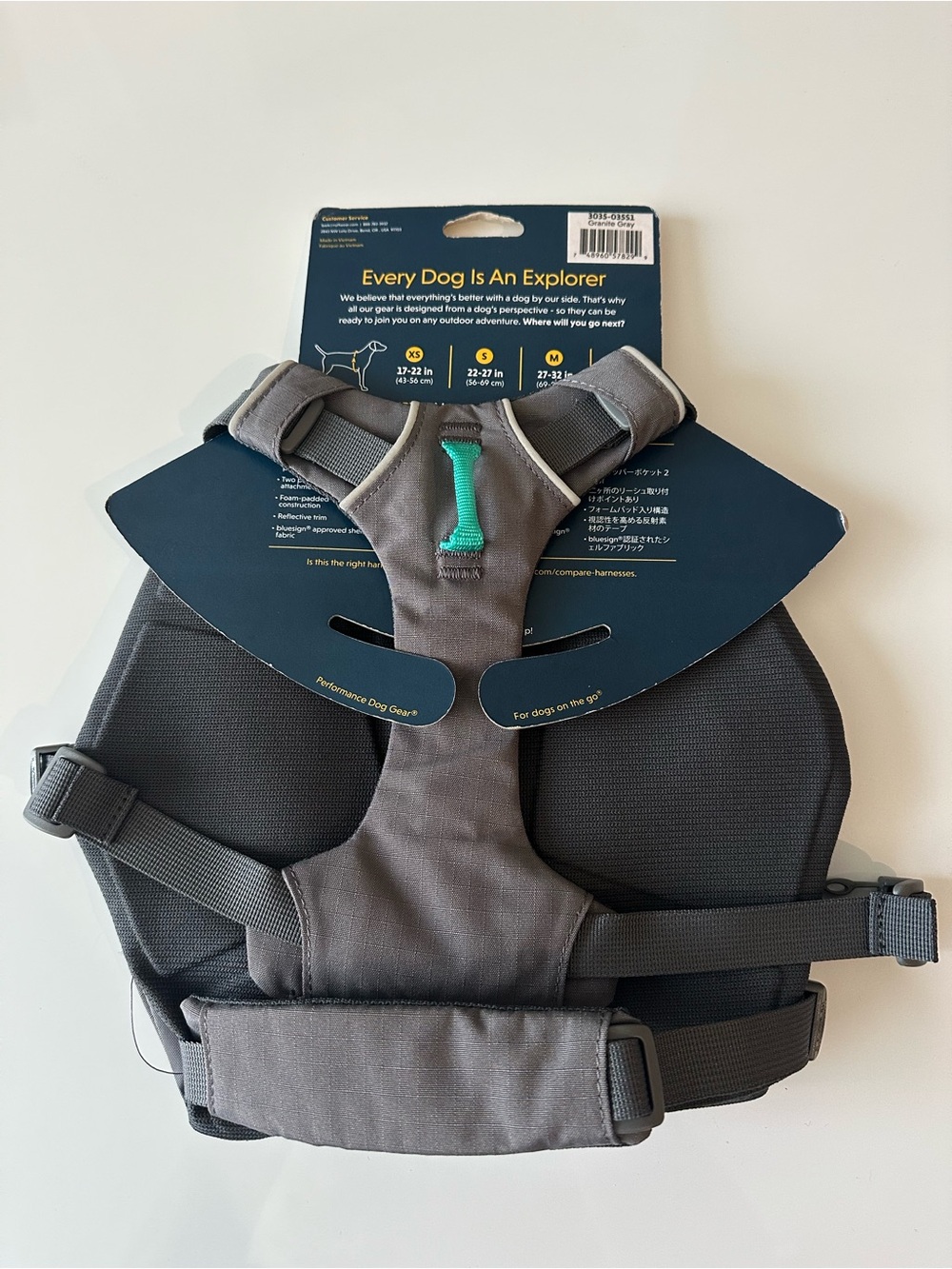 Ruffwear Switchback Dog Harness Size XS Front Range Granite Gray Hiking Walking - Picture 2 of 3